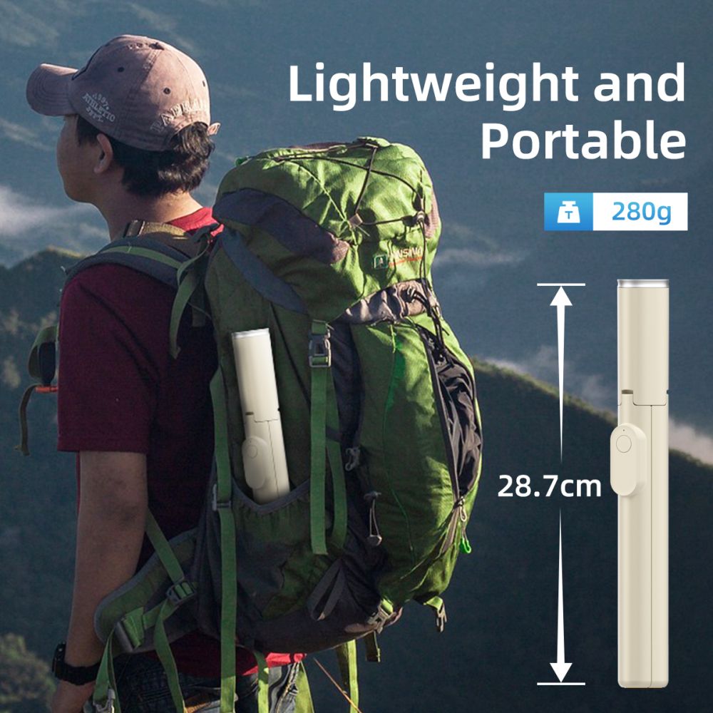Asmenukių lazda Tech-Protect L09S su trikoju – smėlio -- Selfie Sticks & Tripods