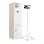 Asmenukių lazda Tech-Protect L09S su trikoju – balta -- Selfie Sticks & Tripods