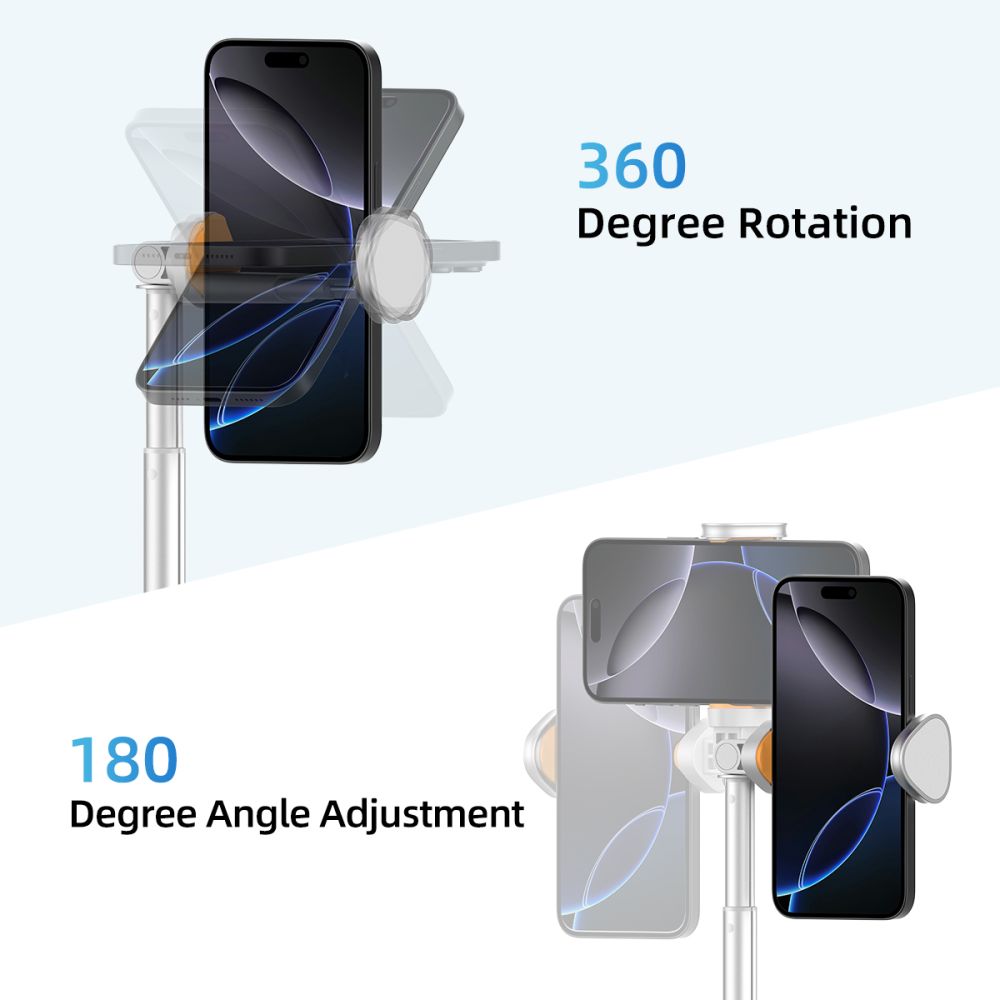 Asmenukių lazda Tech-Protect L09S su trikoju – balta -- Selfie Sticks & Tripods