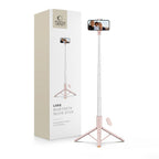Asmenukių lazda Tech-Protect L09S su trikoju – rožinė -- Selfie Sticks & Tripods