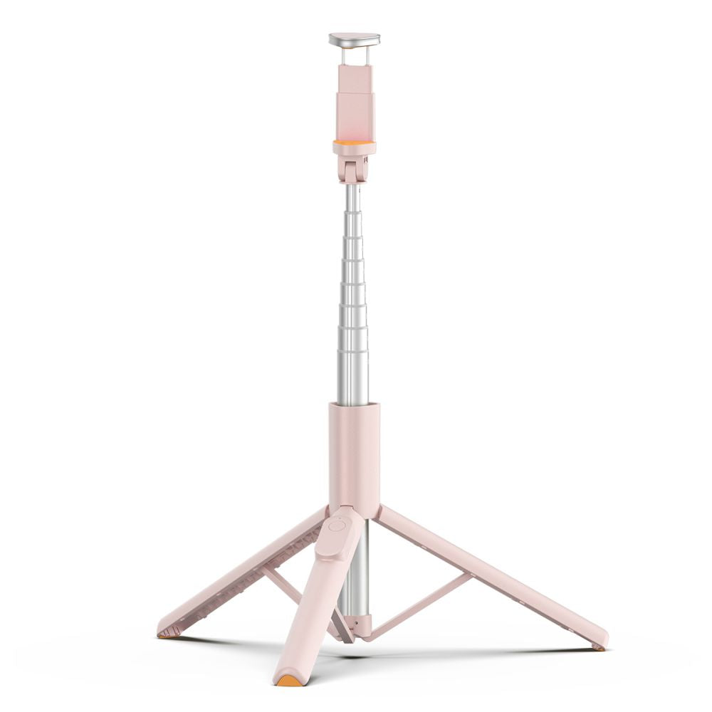 Asmenukių lazda Tech-Protect L09S su trikoju – rožinė -- Selfie Sticks & Tripods