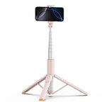 Asmenukių lazda Tech-Protect L09S su trikoju – rožinė -- Selfie Sticks & Tripods