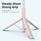 Asmenukių lazda Tech-Protect L09S su trikoju – rožinė -- Selfie Sticks & Tripods