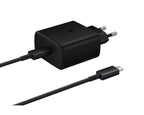 Samsung EP-TA845EWE 45W sieninis įkroviklis su USB-C laidu Samsung EP-DW767JWE 45W 1.8m (OOB Bulk - pakaitinė pakuotė) - juodas