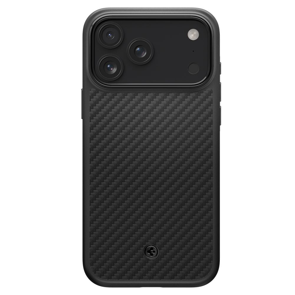 Spigen Enzo Aramid „T“ MagSafe dėklas iPhone 17 Pro – juodas