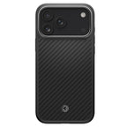 Spigen Enzo Aramid "T" MagSafe dėklas iPhone 17 Pro Max - juodas ir sidabrinis