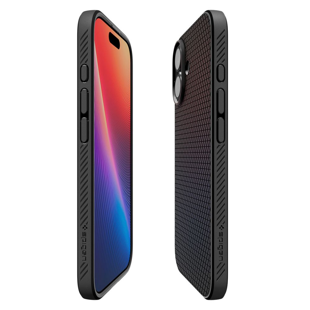 Spigen Liquid Air dėklas iPhone 17 – matinis juodas