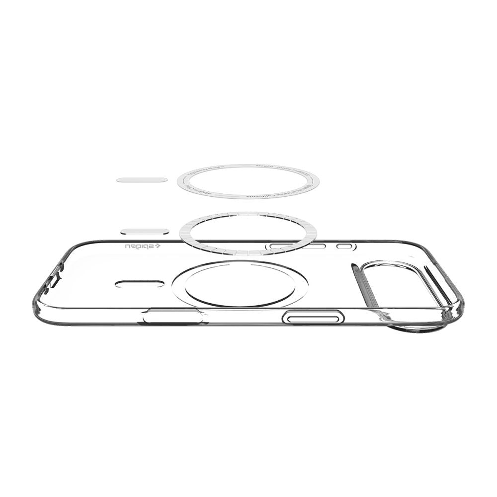 Spigen Liquid Crystal MagSafe dėklas iPhone 17 Air – skaidrus/baltas