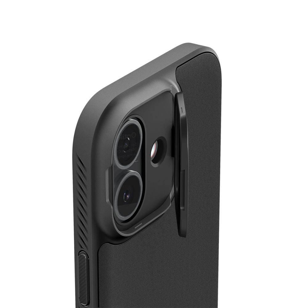 Spigen Optik Armor MagSafe dėklas iPhone 17 - juodas