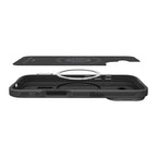 Spigen Optik Armor MagSafe dėklas iPhone 17 - juodas
