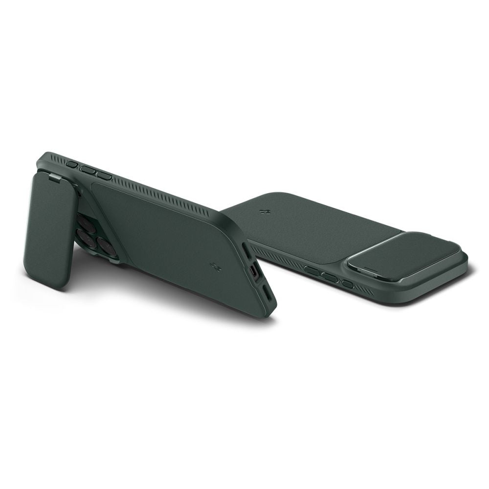 Spigen Optik Armor MagSafe Dėklas, skirtas iPhone 17 Pro - žalias