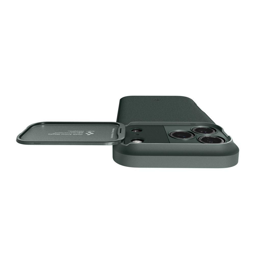 Spigen Optik Armor MagSafe Dėklas, skirtas iPhone 17 Pro - žalias