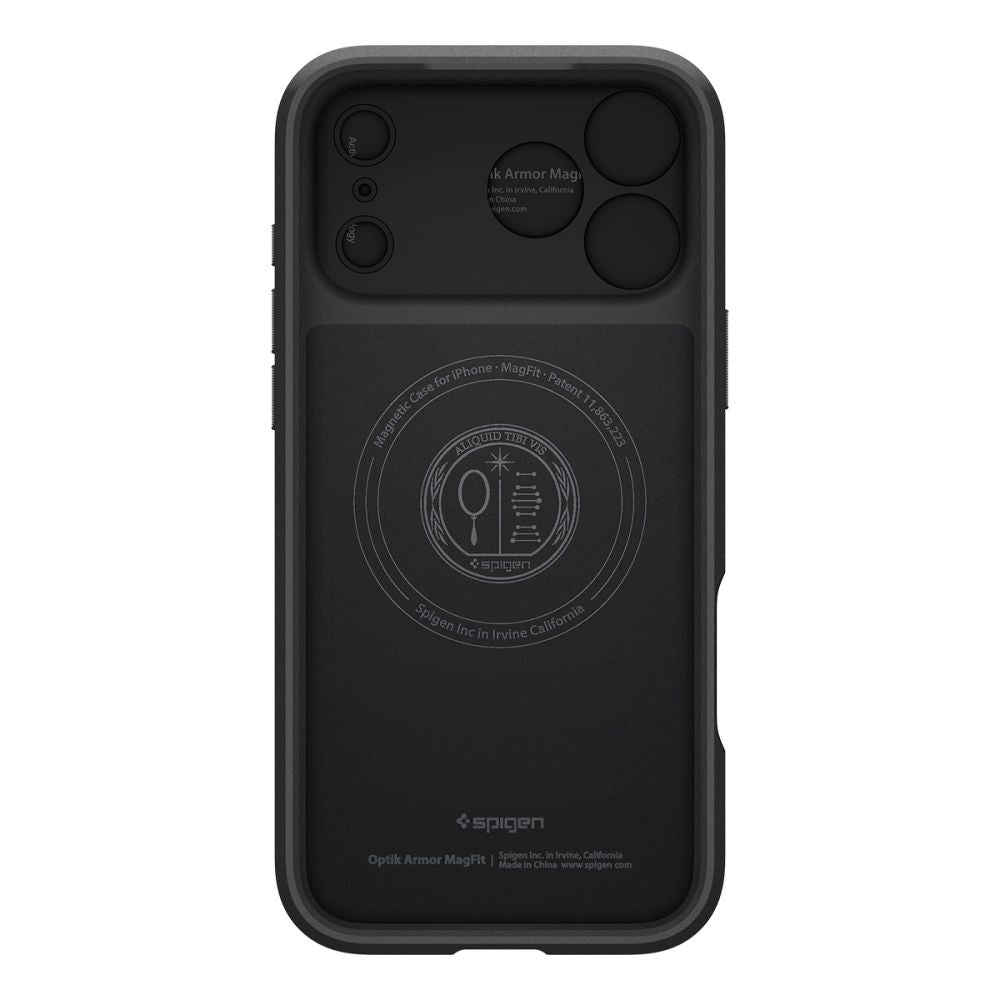 Spigen Optik Armor MagSafe dėklas iPhone 17 Pro - juodas