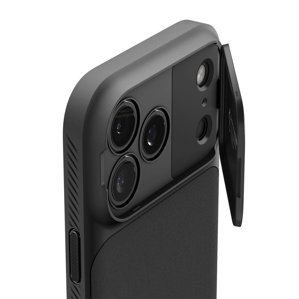 Spigen Optik Armor MagSafe dėklas iPhone 17 Pro - juodas