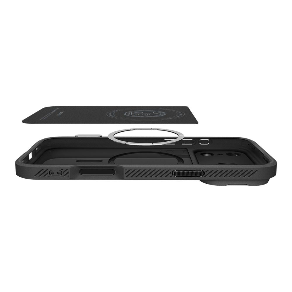Spigen Optik Armor MagSafe dėklas iPhone 17 Pro - juodas