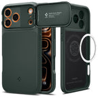Spigen Optik Armor MagSafe Dėklas, skirtas iPhone 17 Pro Max - žalias