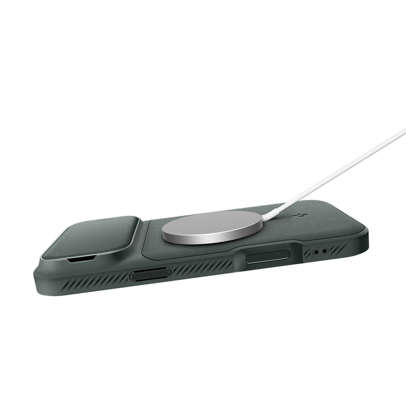 Spigen Optik Armor MagSafe Dėklas, skirtas iPhone 17 Pro Max - žalias