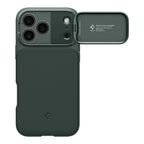 Spigen Optik Armor MagSafe Dėklas, skirtas iPhone 17 Pro Max - žalias