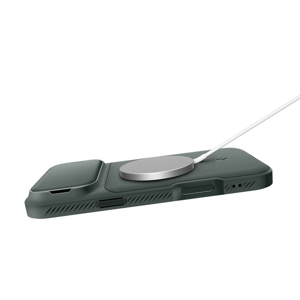 Spigen Optik Armor MagSafe Dėklas, skirtas iPhone 17 Pro Max - žalias