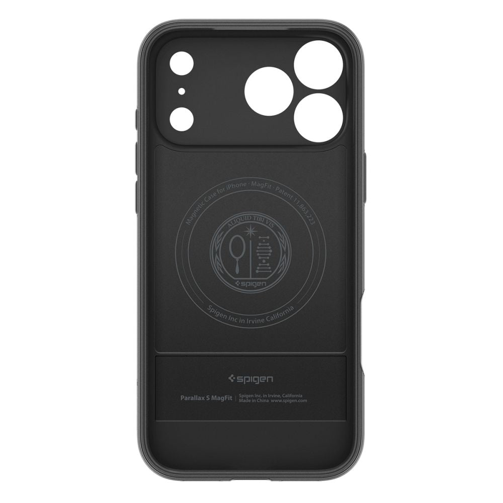 Spigen Parallax S MagSafe dėklas iPhone 17 Pro Max – matinis juodas