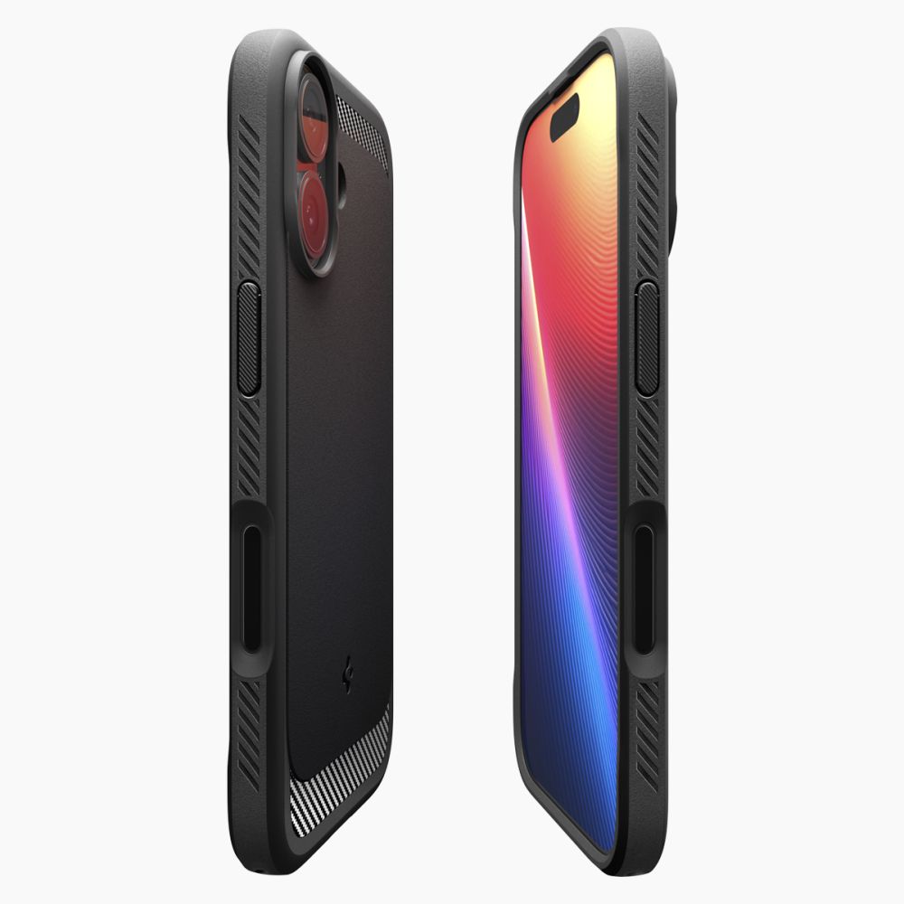 Spigen Rugged Armor MagSafe dėklas iPhone 17 – matinis juodas