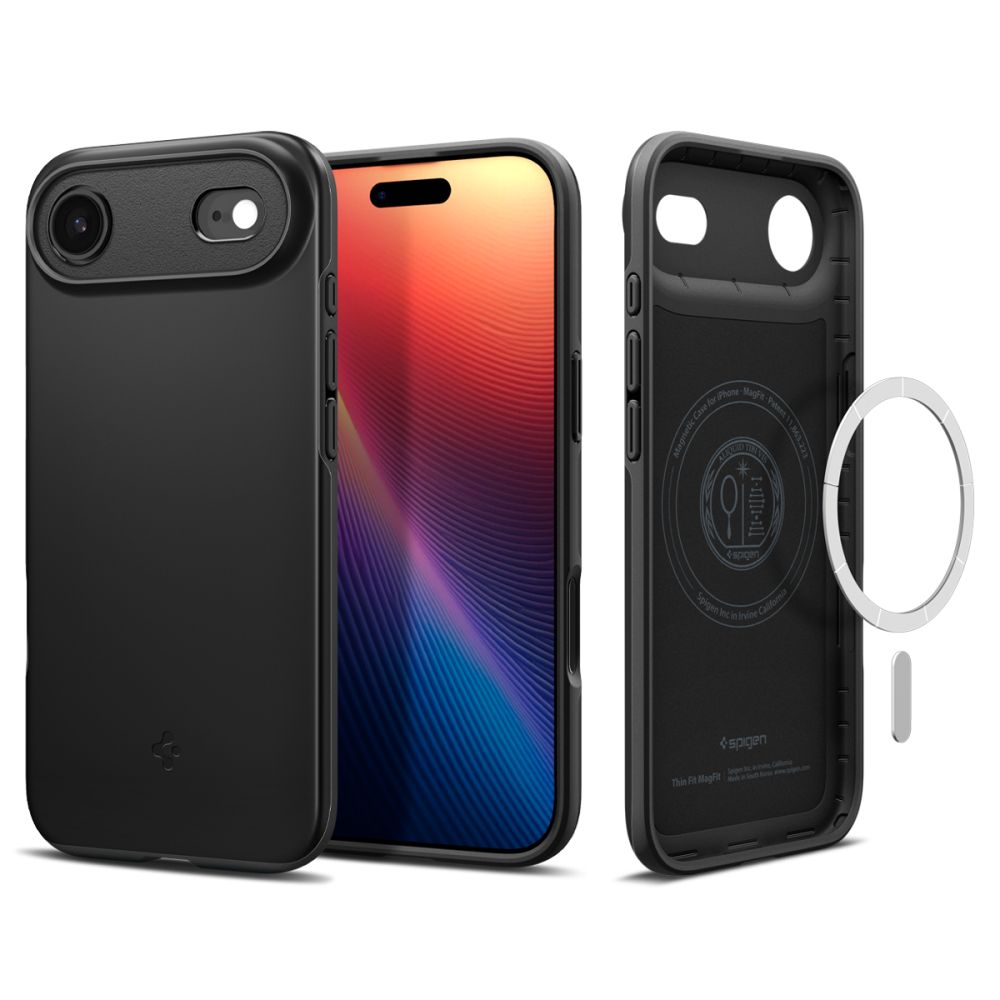 Spigen Thin Fit MagSafe dėklas iPhone 17 Air – juodas