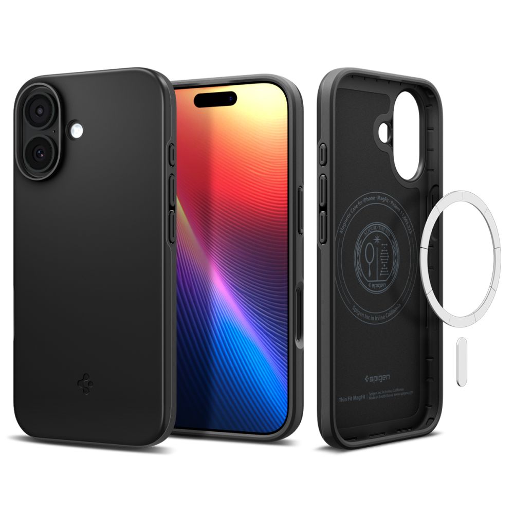 Spigen Thin Fit MagSafe dėklas iPhone 17 – juodas