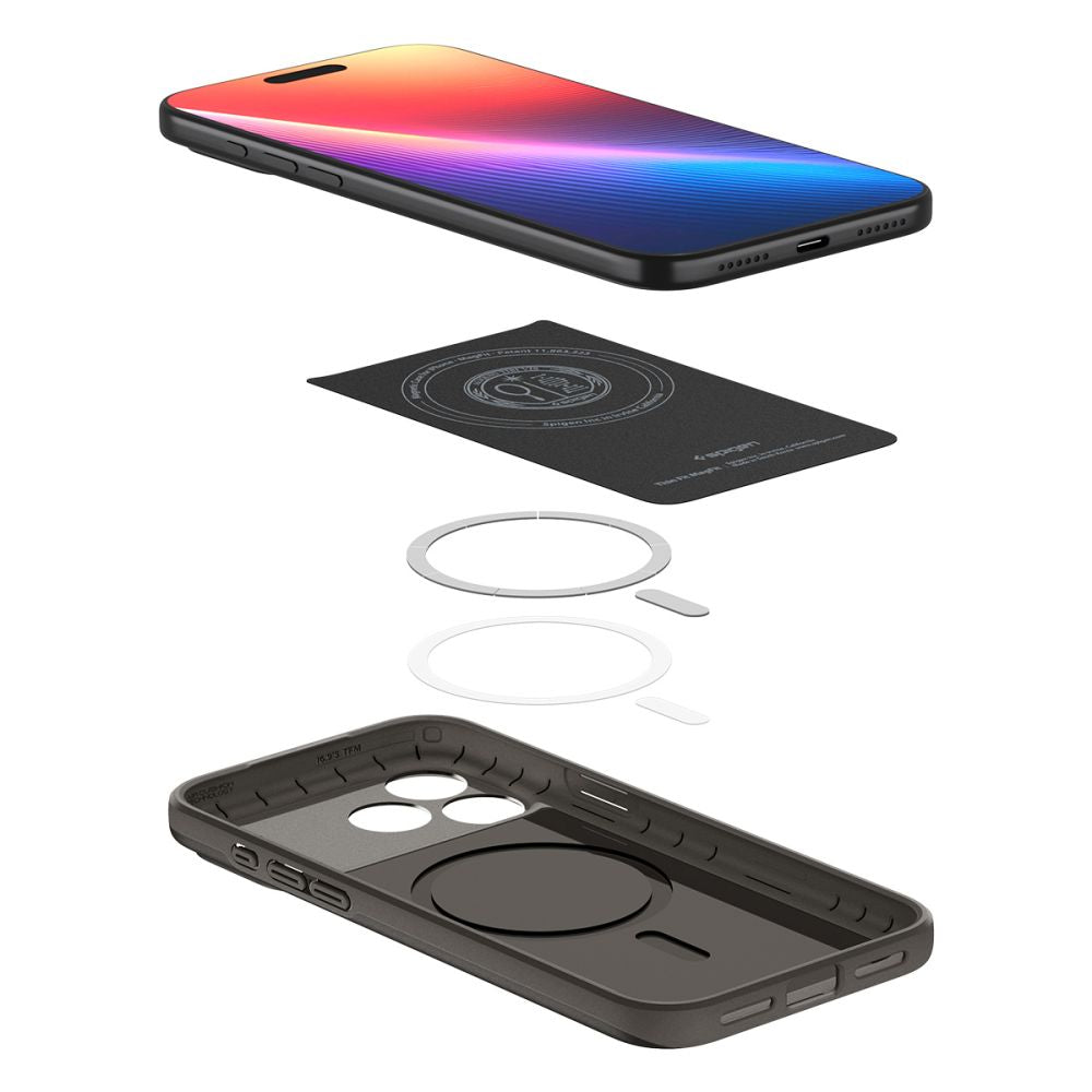 Spigen Thin Fit MagSafe dėklas iPhone 17 Pro – pilkas