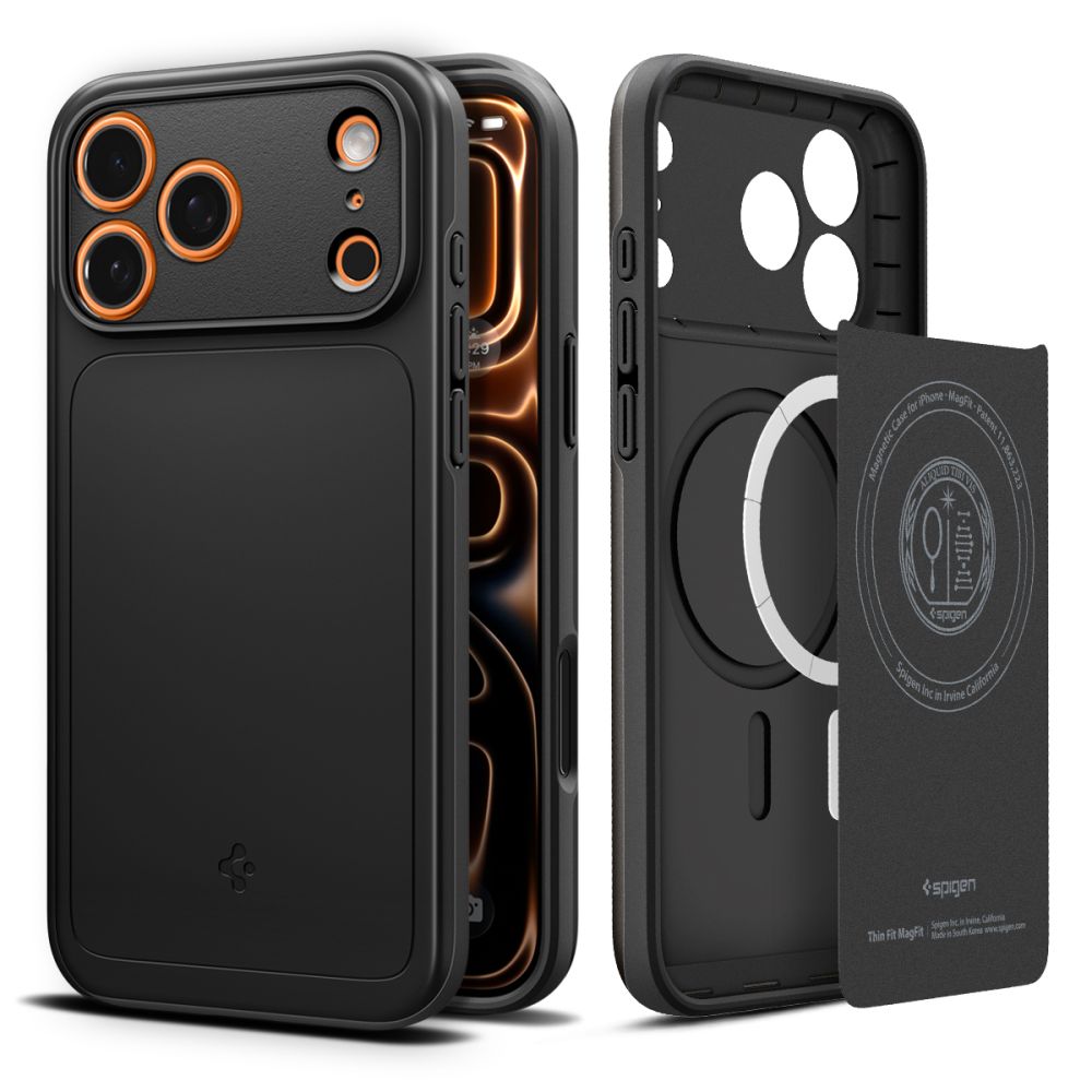 Spigen Thin Fit MagSafe dėklas iPhone 17 Pro Max – juodas