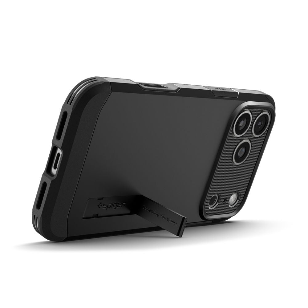 Spigen Tough Armor „T“ MagSafe dėklas iPhone 17 Pro – juodas