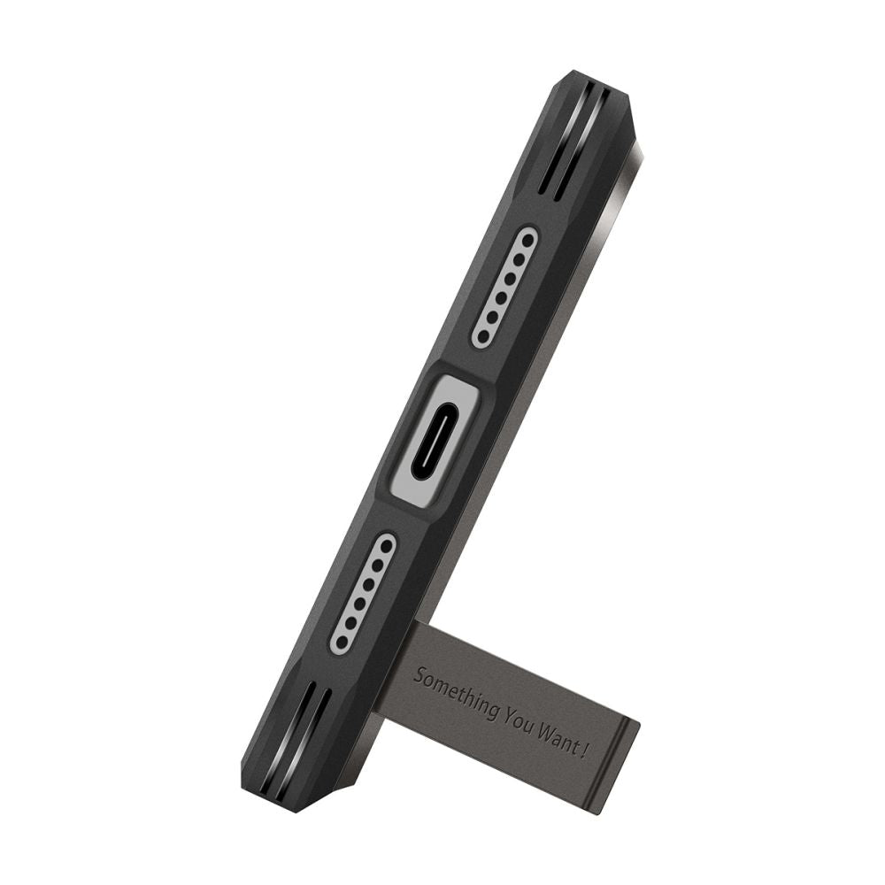 Spigen Tough Armor T MagSafe dėklas iPhone 17 Pro Max – pilkas