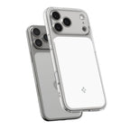 Spigen MagSafe dėklas iPhone 17 Pro – skaidrus/baltas