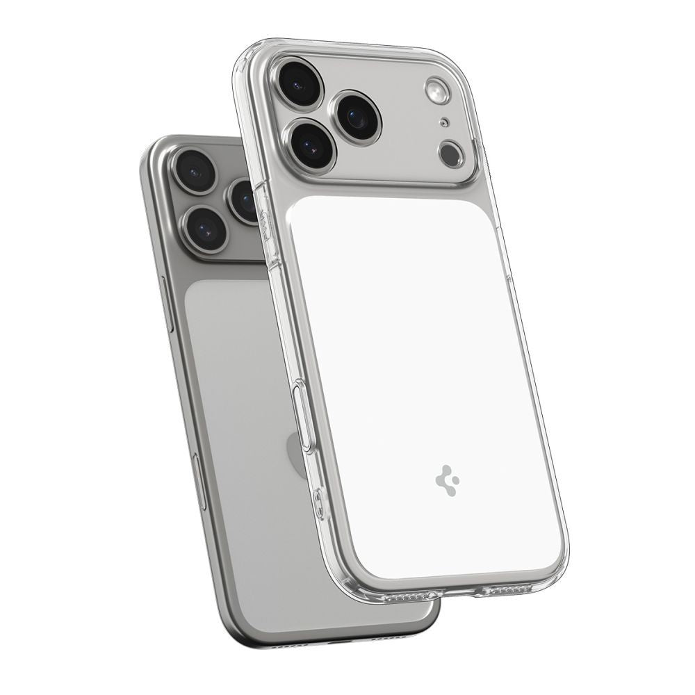 Spigen MagSafe dėklas iPhone 17 Pro – skaidrus/baltas