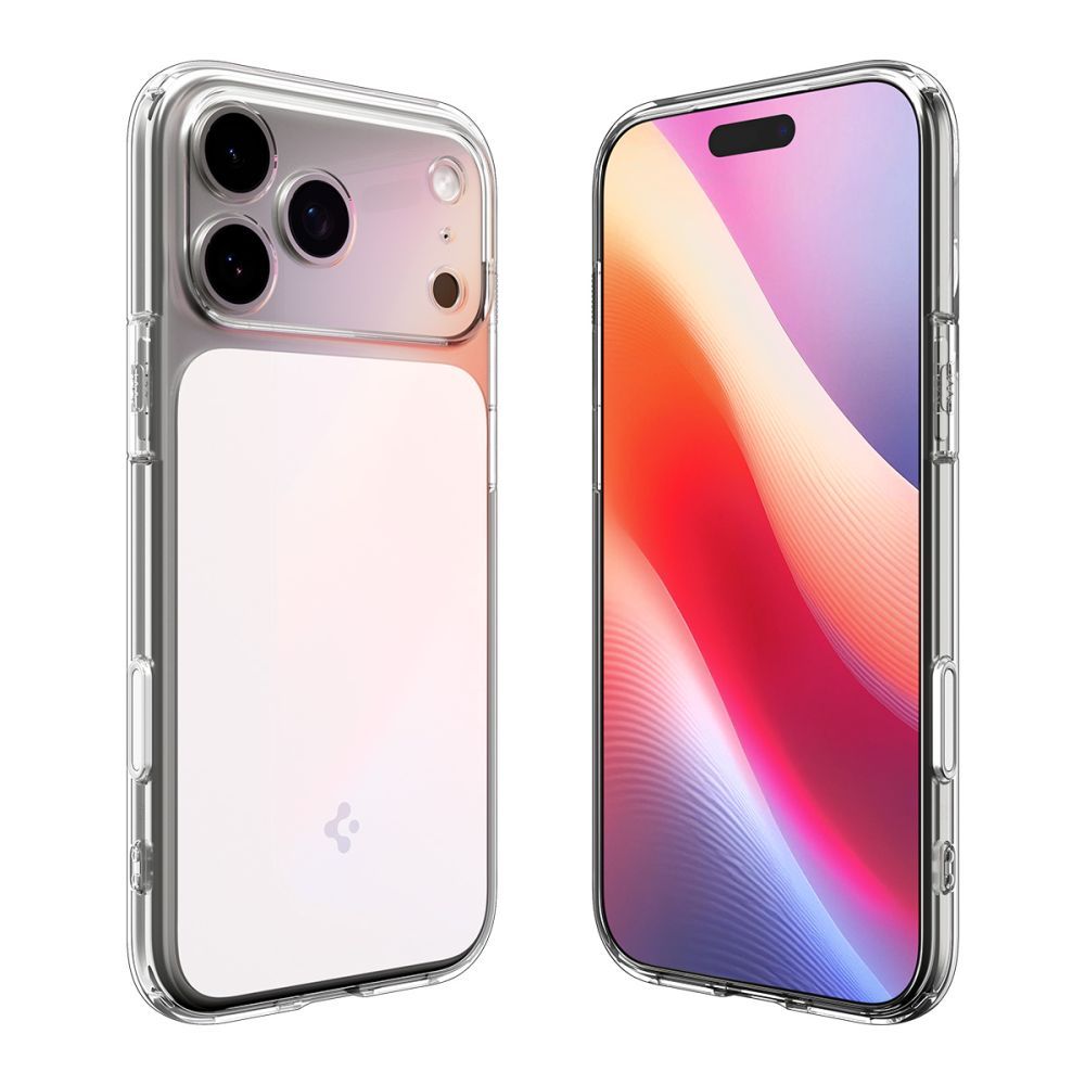 Spigen MagSafe dėklas iPhone 17 Pro – skaidrus/baltas