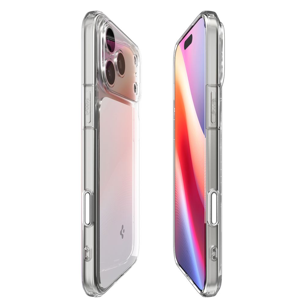 Spigen Ultra Hybrid MagSafe dėklas iPhone 17 Pro Max – skaidrus/baltas