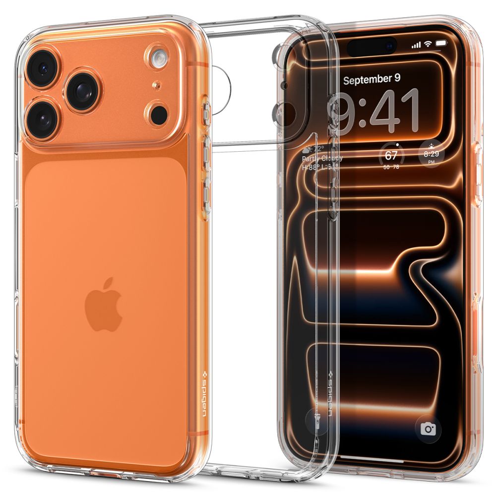 Skaidrus Spigen Ultra Hybrid dėklas iPhone 17 Pro Max