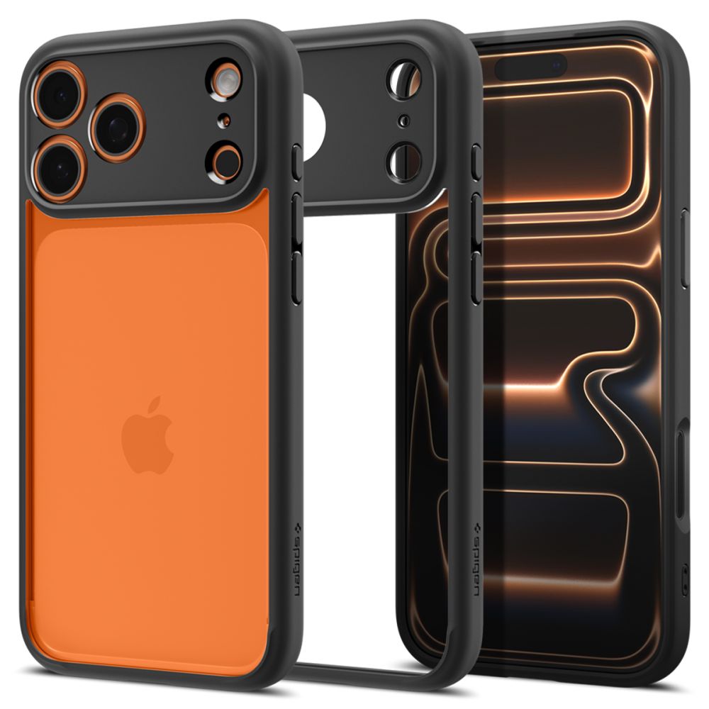 Spigen Ultra Hybrid dėklas iPhone 17 Pro Max – juodas matinis
