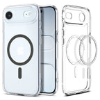 Spigen Ultra Hybrid MagSafe dėklas iPhone 17 Air – skaidrus pilkas