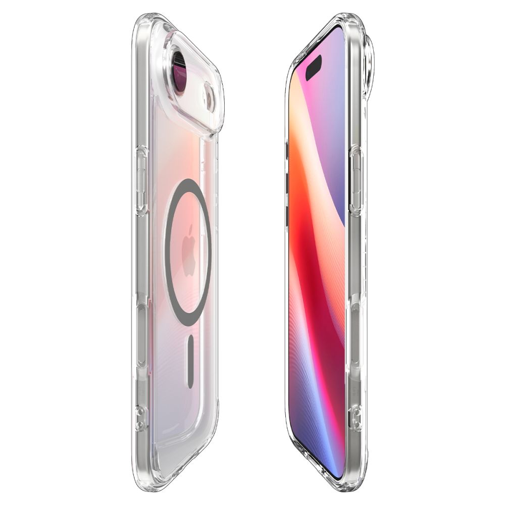 Spigen Ultra Hybrid MagSafe dėklas iPhone 17 Air – skaidrus pilkas