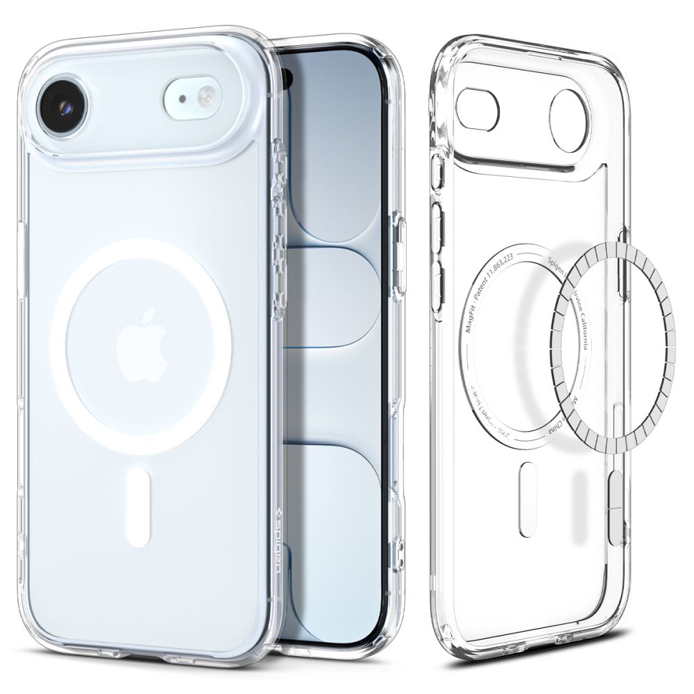 Spigen Ultra Hybrid MagSafe dėklas iPhone 17 Air – skaidrus/baltas