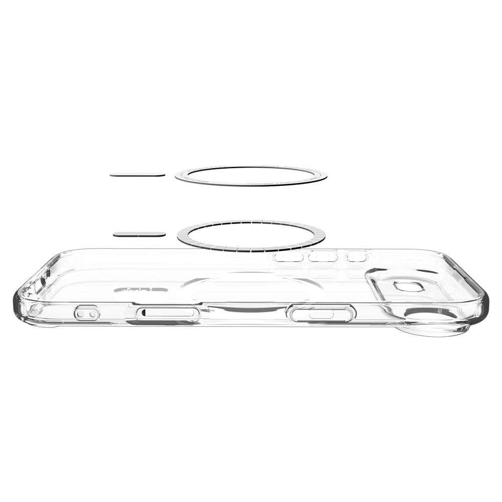 Spigen Ultra Hybrid MagSafe dėklas iPhone 17 Air – skaidrus/baltas