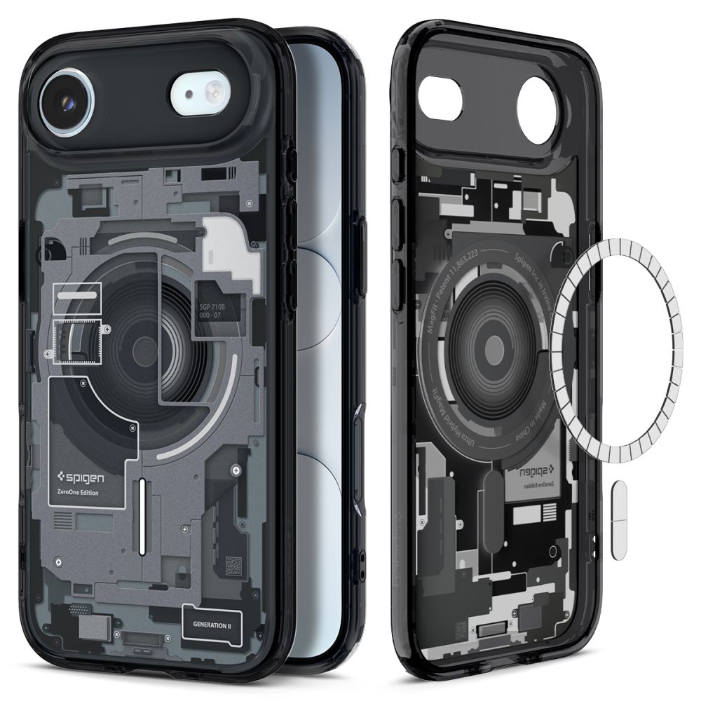 Spigen Ultra Hybrid MagSafe dėklas iPhone 17 Air Zero One – juodas