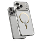 Spigen MagSafe dėklas iPhone 17 Pro – skaidrus auksinis