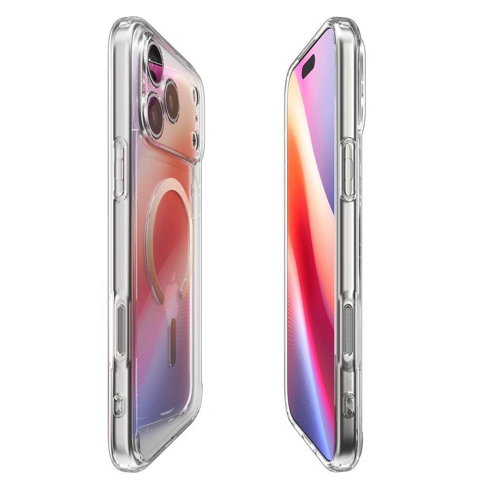 Spigen MagSafe dėklas iPhone 17 Pro – skaidrus auksinis