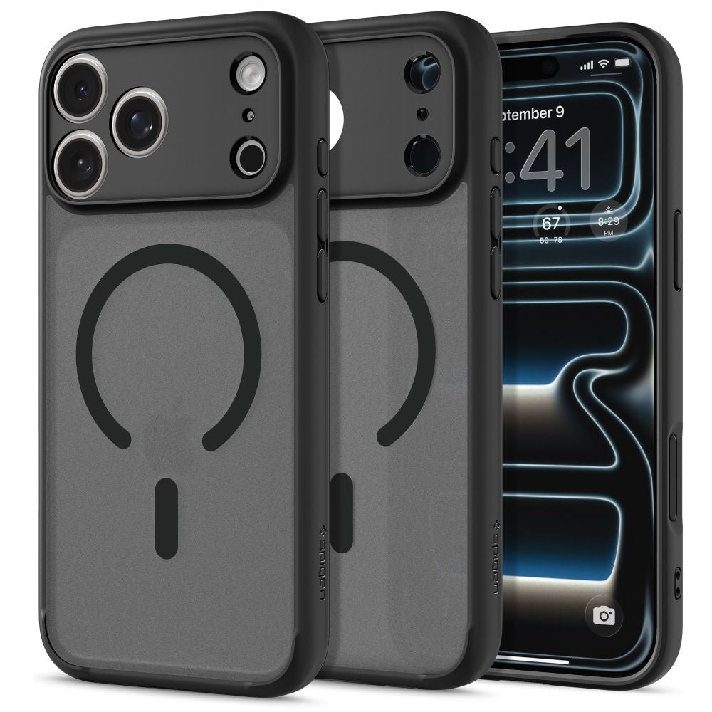 Spigen Ultra Hybrid MagSafe dėklas iPhone 17 Pro – juodas