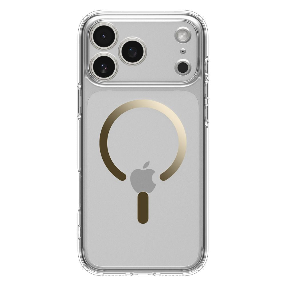 Spigen Ultra Hybrid MagSafe dėklas iPhone 17 Pro Max – skaidrus auksinis