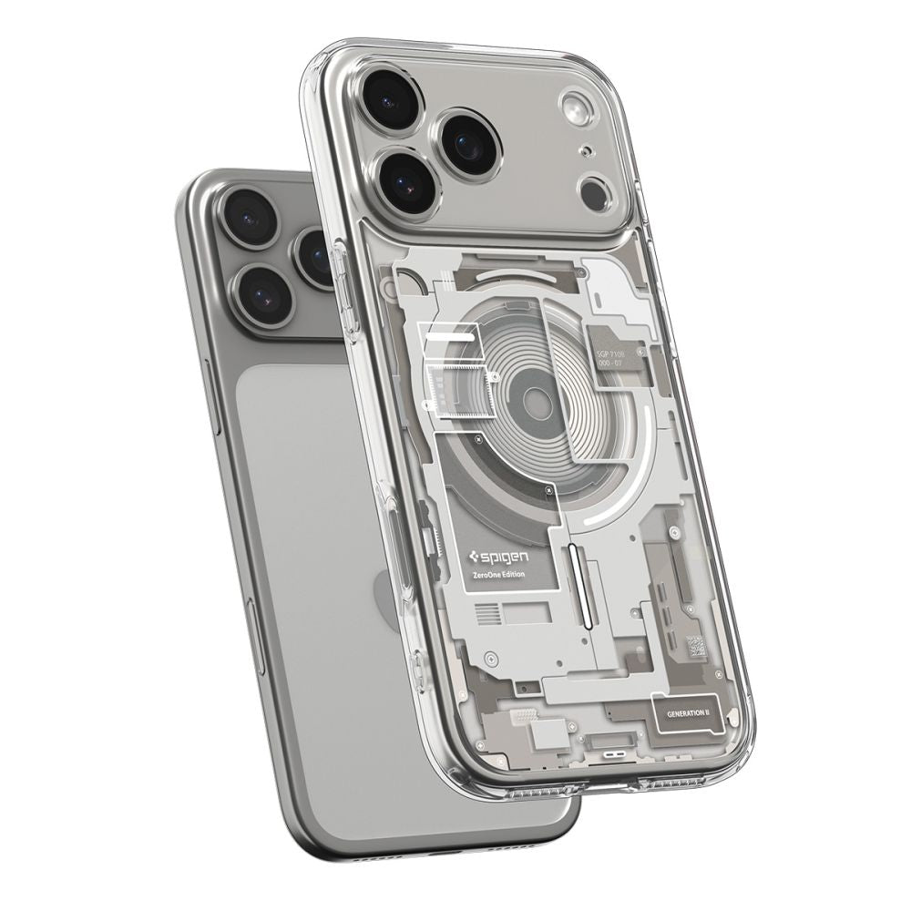Spigen Ultra Hybrid MagSafe dėklas iPhone 17 Pro – titano, Zero One