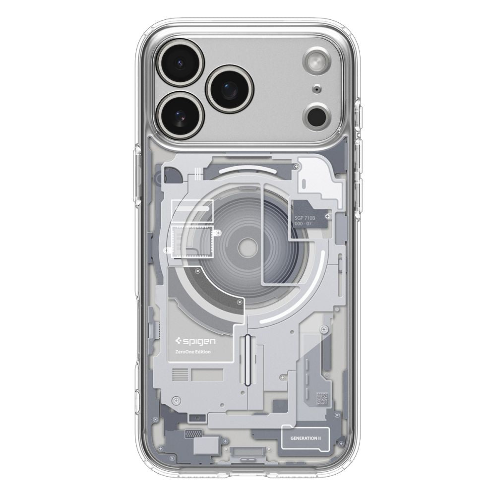Spigen Ultra Hybrid MagSafe dėklas iPhone 17 Pro Zero One – baltas