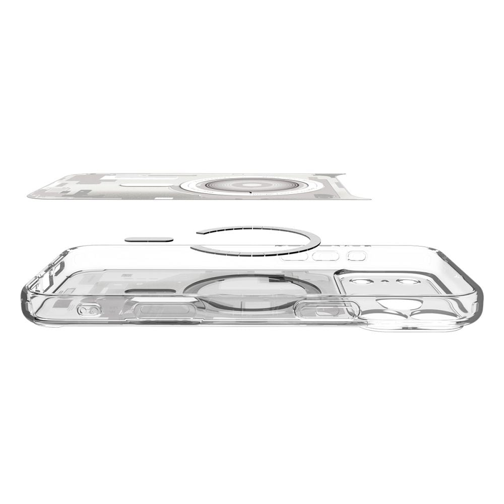 Spigen Ultra Hybrid MagSafe dėklas iPhone 17 Pro Zero One – baltas