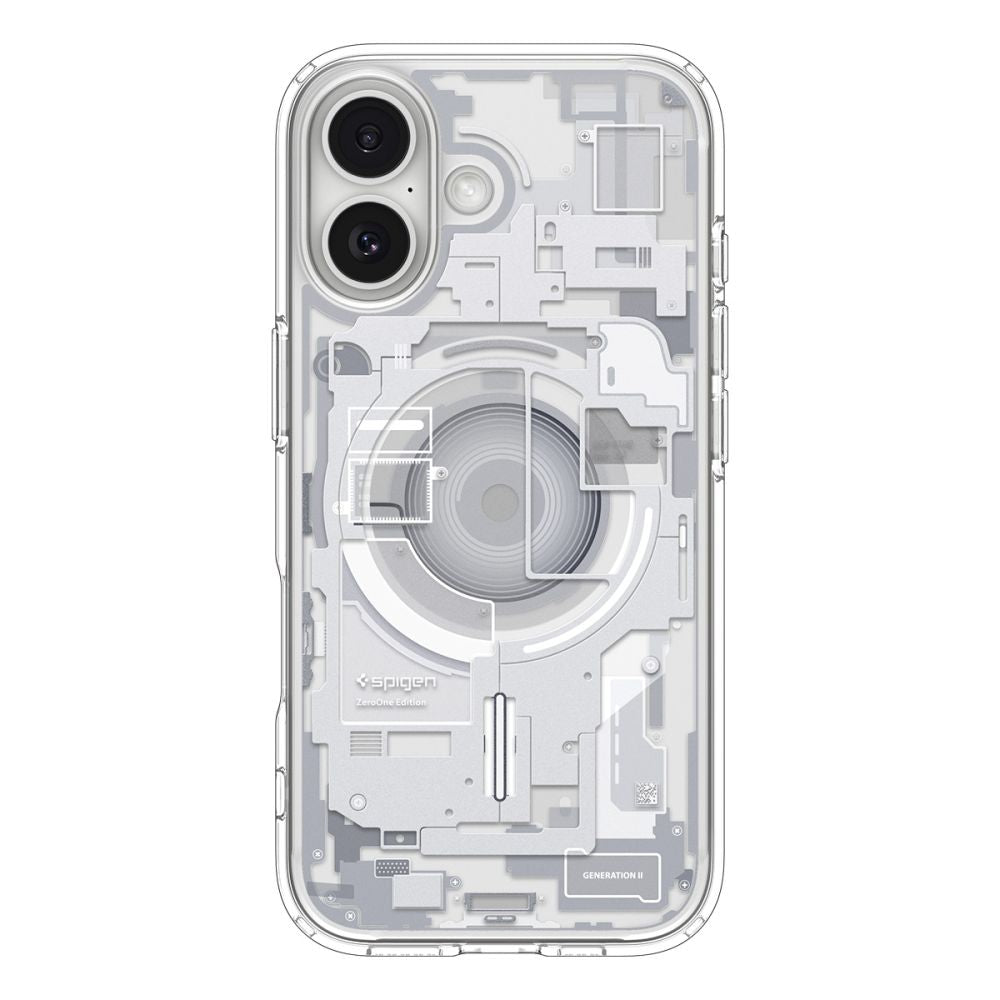 Spigen Ultra Hybrid MagSafe dėklas iPhone 17 Zero One – baltas